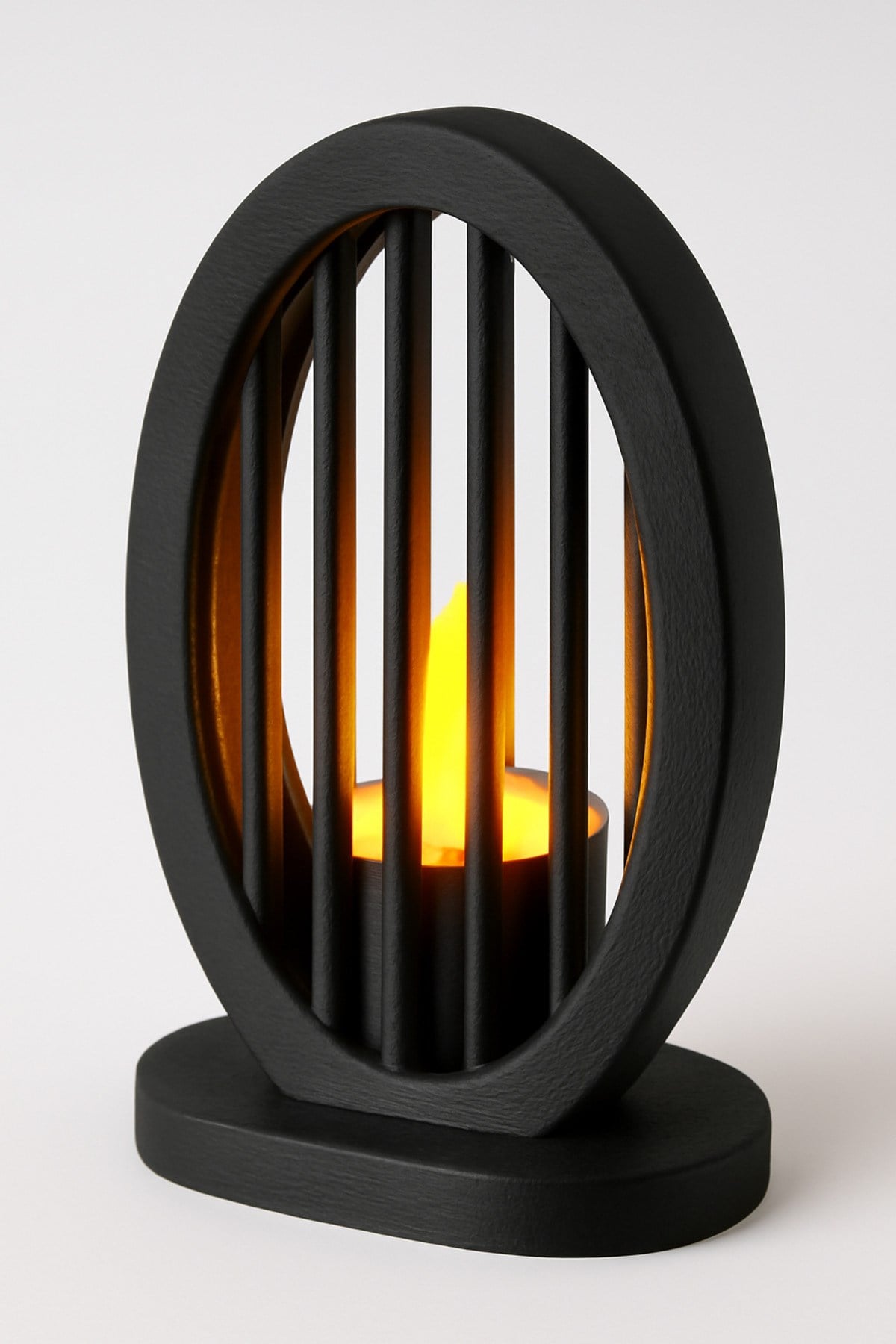 Dekoratif Aydınlatma Mumluk Oval Kafes Mumluk Plastiktir. Tea Light Mum Dahildir.