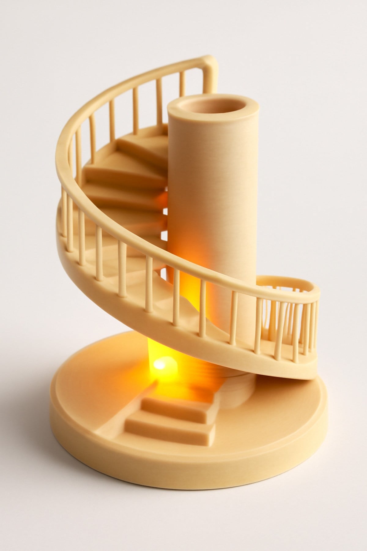 Dekoratif Aydınlatma Mumluk Sarmal Merdiven Mumluk Plastiktir. Tea Light Mum Dahildir.