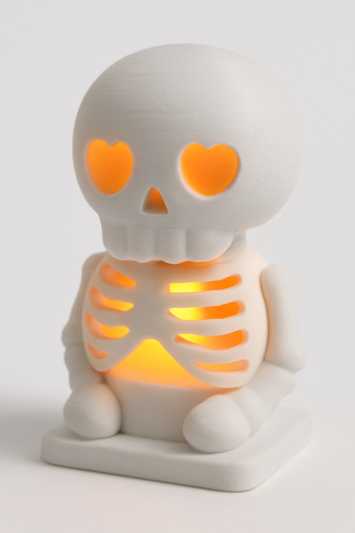 Dekoratif Aydınlatma Mumluk Şirin İskelet Mumluk Plastiktir. Tea Light Mum Dahildir.