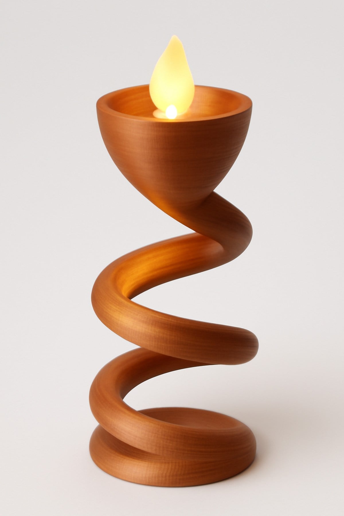 Dekoratif Aydınlatma Mumluk Spiral Hat Mumluk Plastiktir. Tea Light Mum Dahildir.