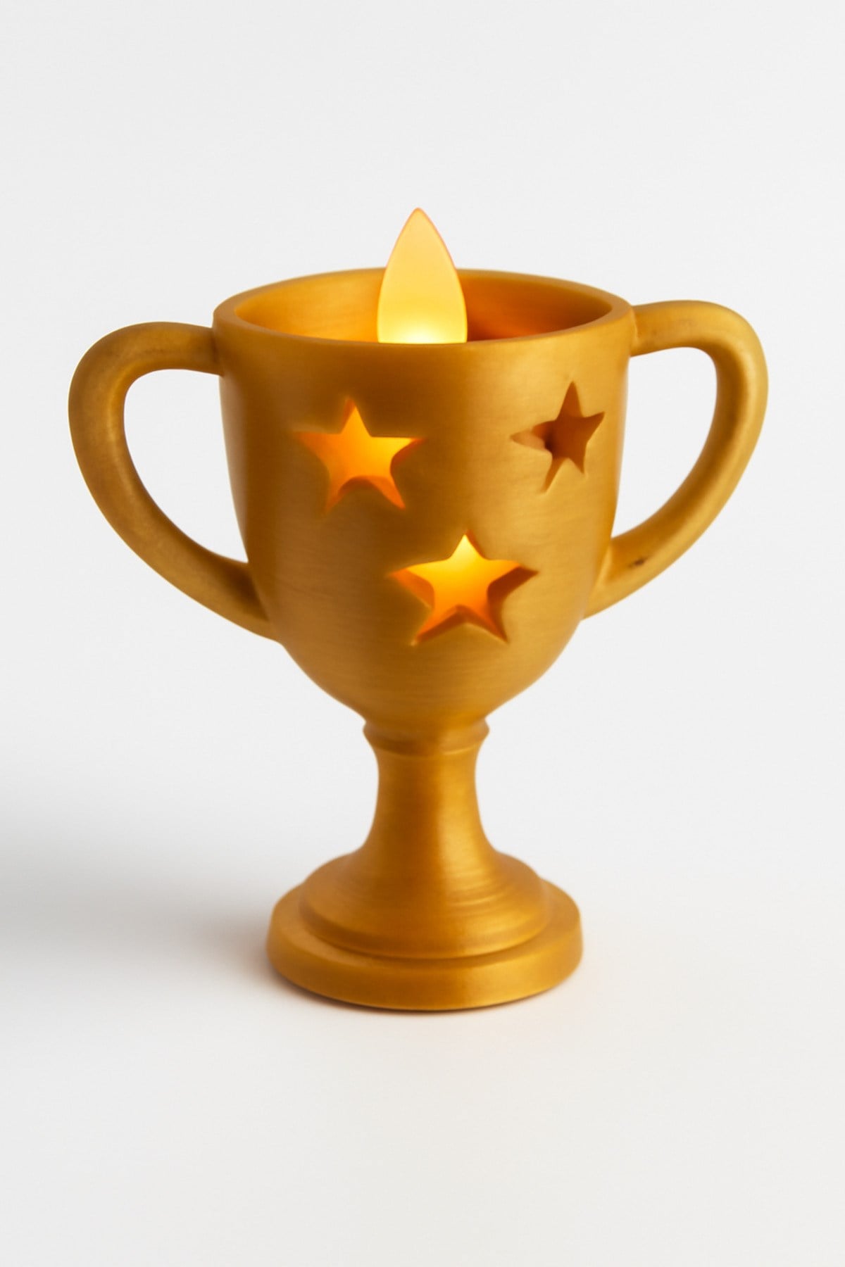 Dekoratif Aydınlatma Mumluk Taç Kupa Mumluk Plastiktir. Tea Light Mum Dahildir.