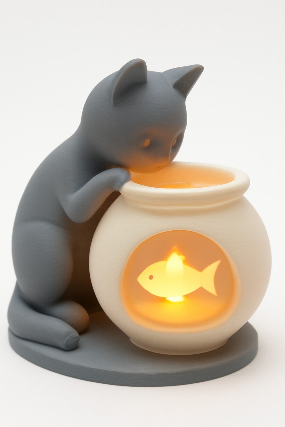 Dekoratif Aydınlatma Mumluk Til Balık Kase Plastiktir. Tea Light Mum Dahildir.