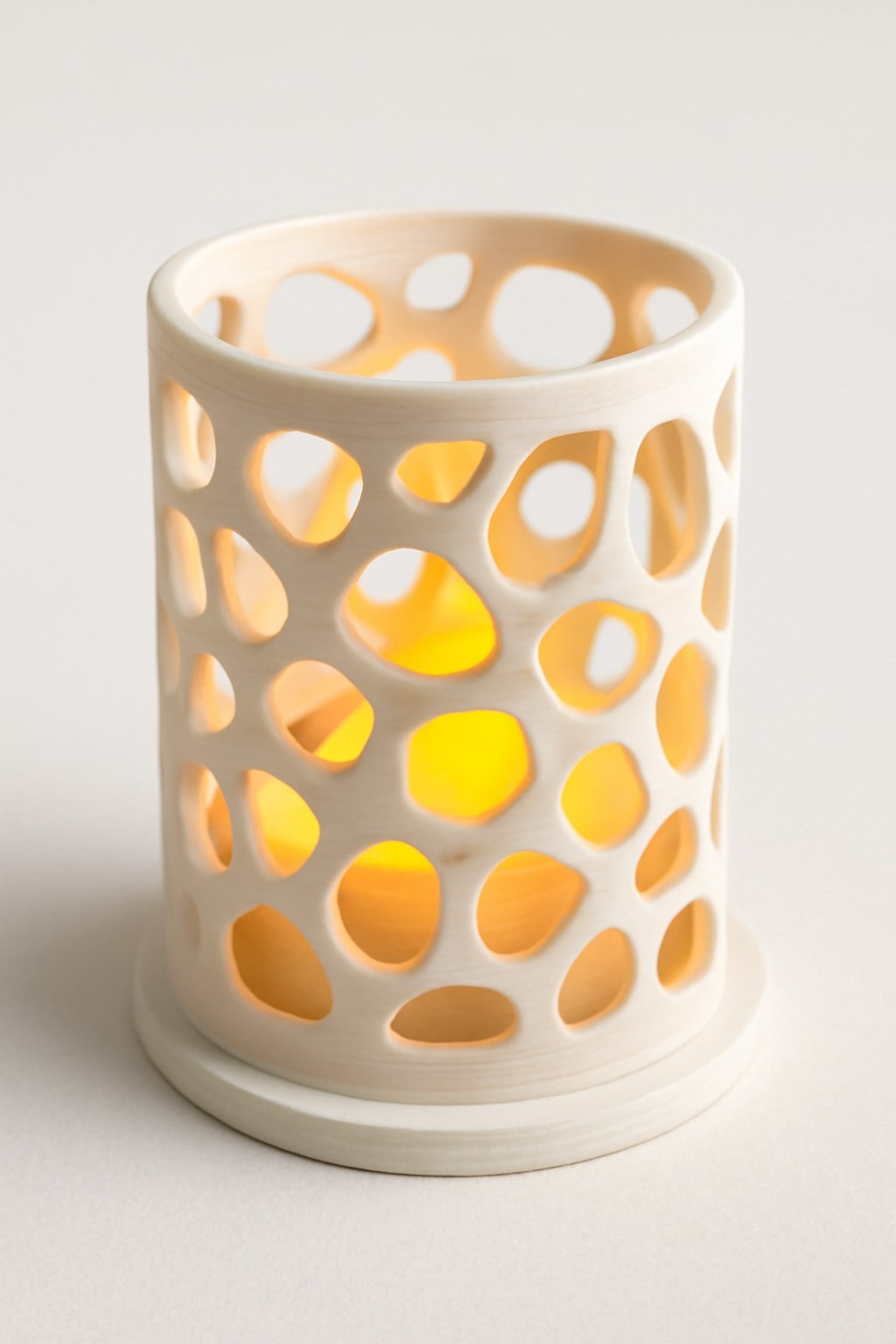 Dekoratif Aydınlatma Mumluk Voronoi Mumluk Plastiktir. Tea Light Mum Dahildir.