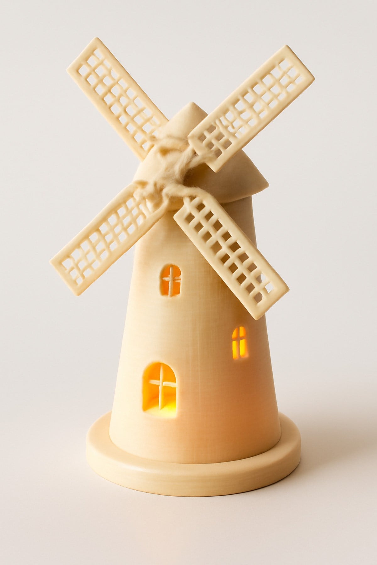 Dekoratif Aydınlatma Mumluk Windmill Lamba Plastiktir. Tea Light Mum Dahildir.