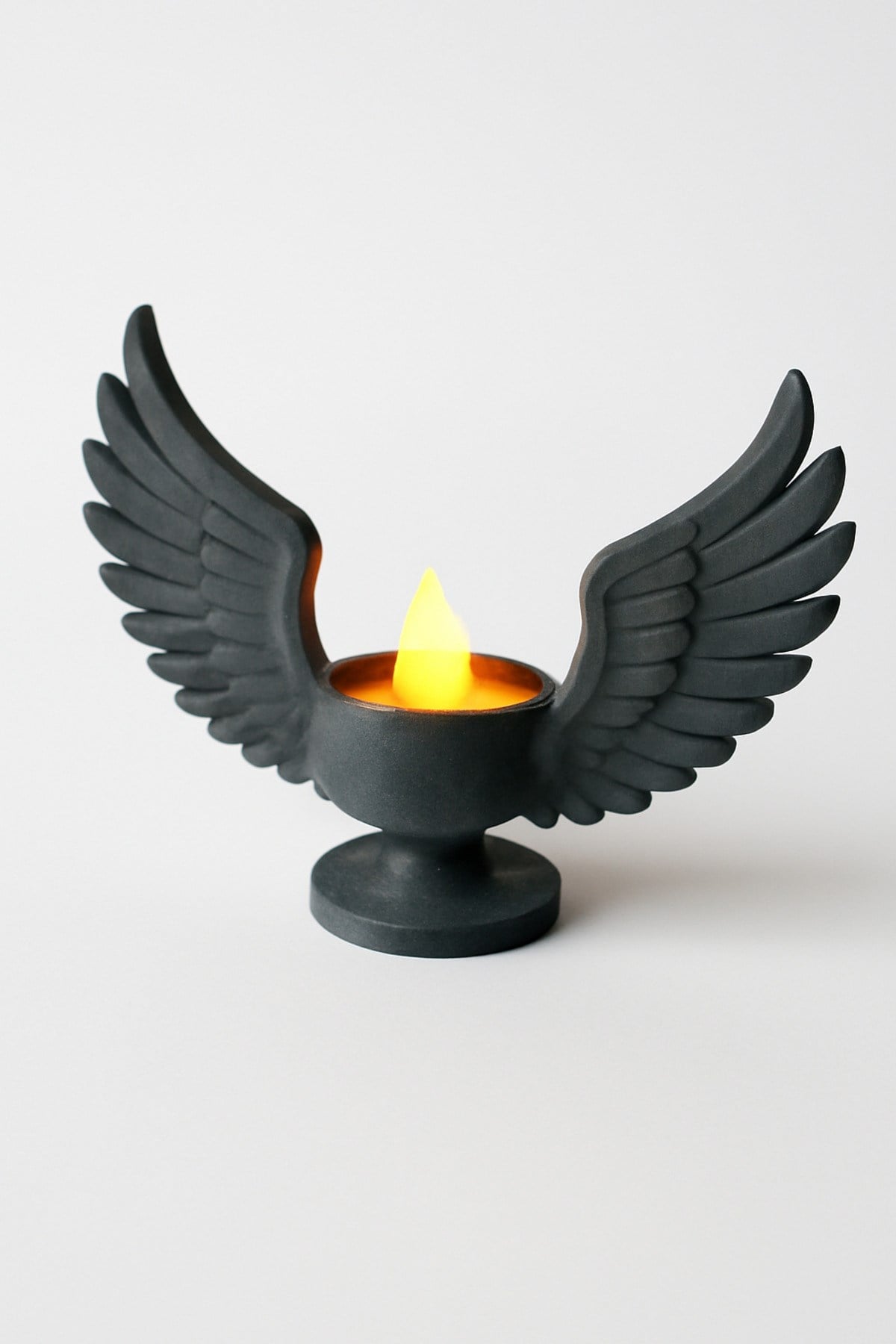 Dekoratif Aydınlatma Mumluk Yatay Kanat Mumluk Plastiktir. Tea Light Mum Dahildir.