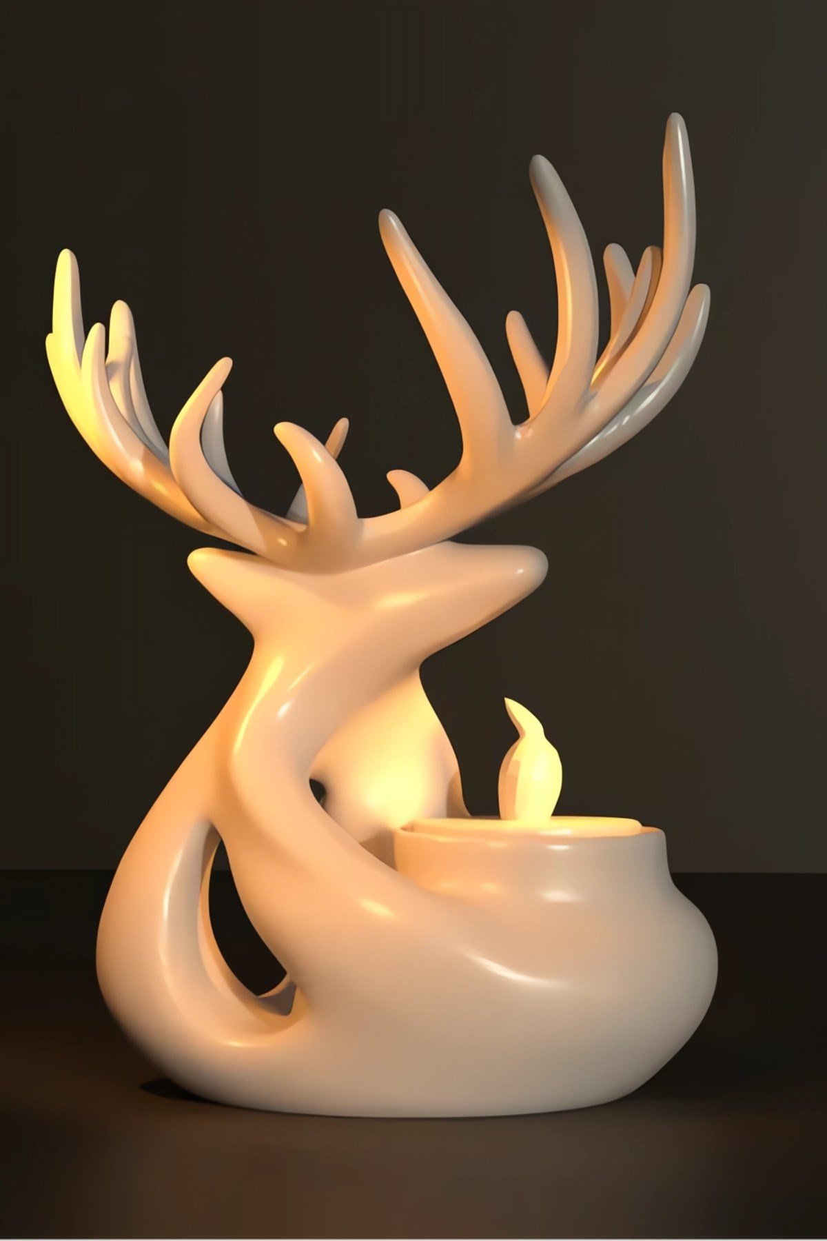 Geyik Figürlü Tea Light Mumluk