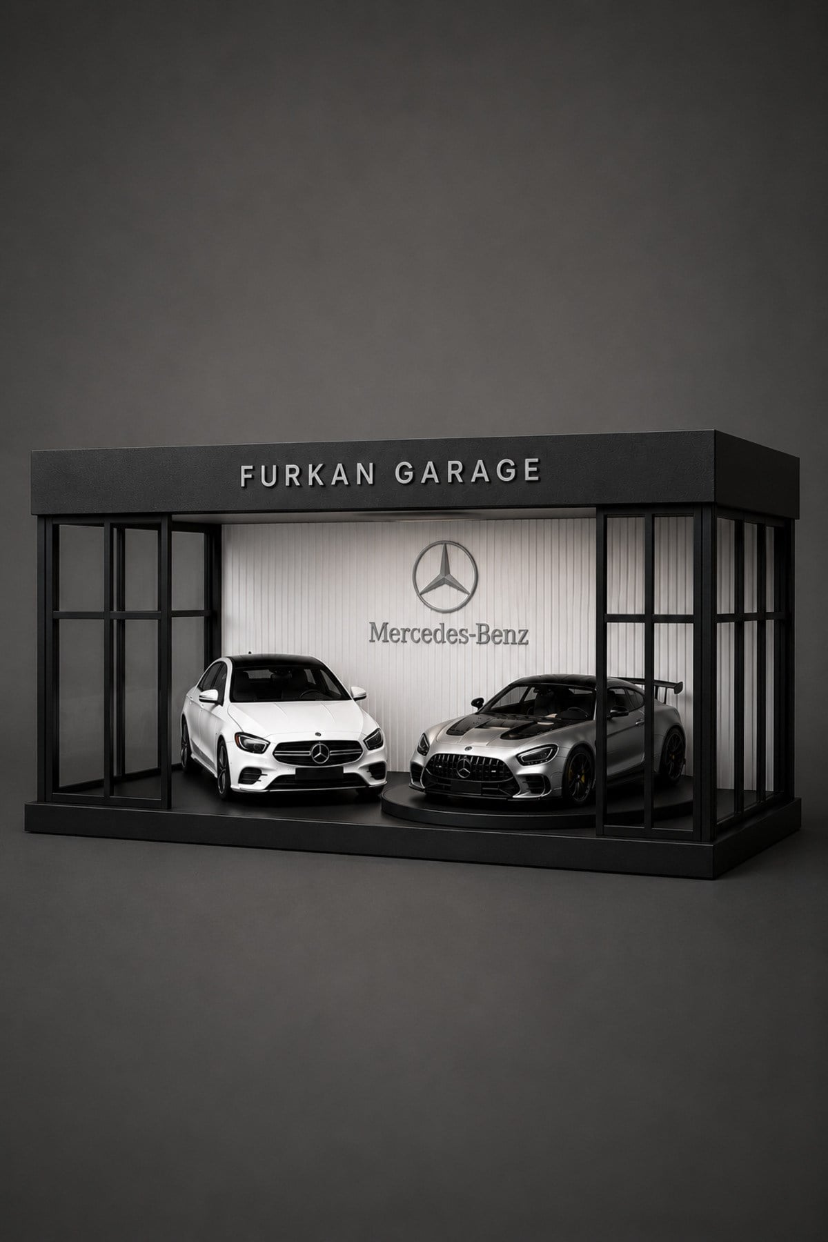 Kişiye Özel Araba Garajı - Diorama - Showroom Dekoru - Galeri Maket 1:64