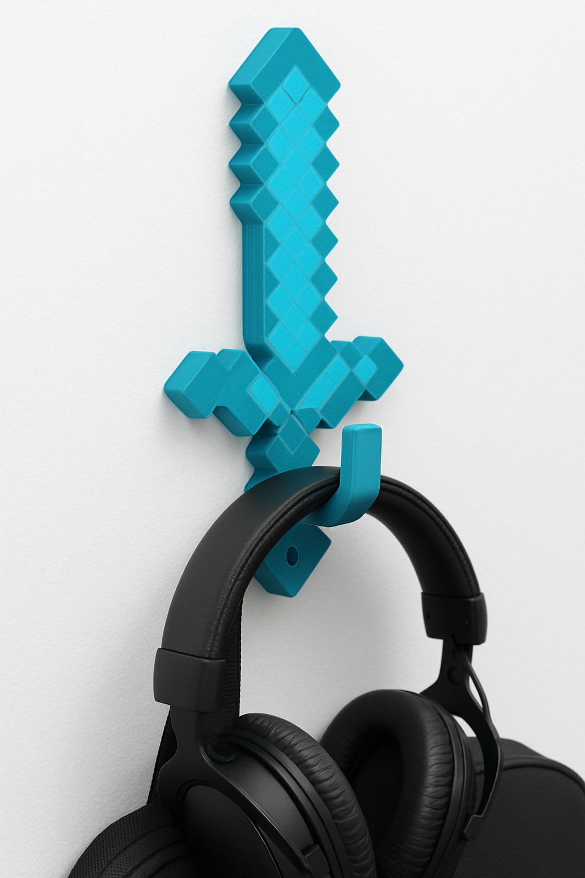 Minecraft Diamond Sword Duvar Askısı Dekor 3D Baskı