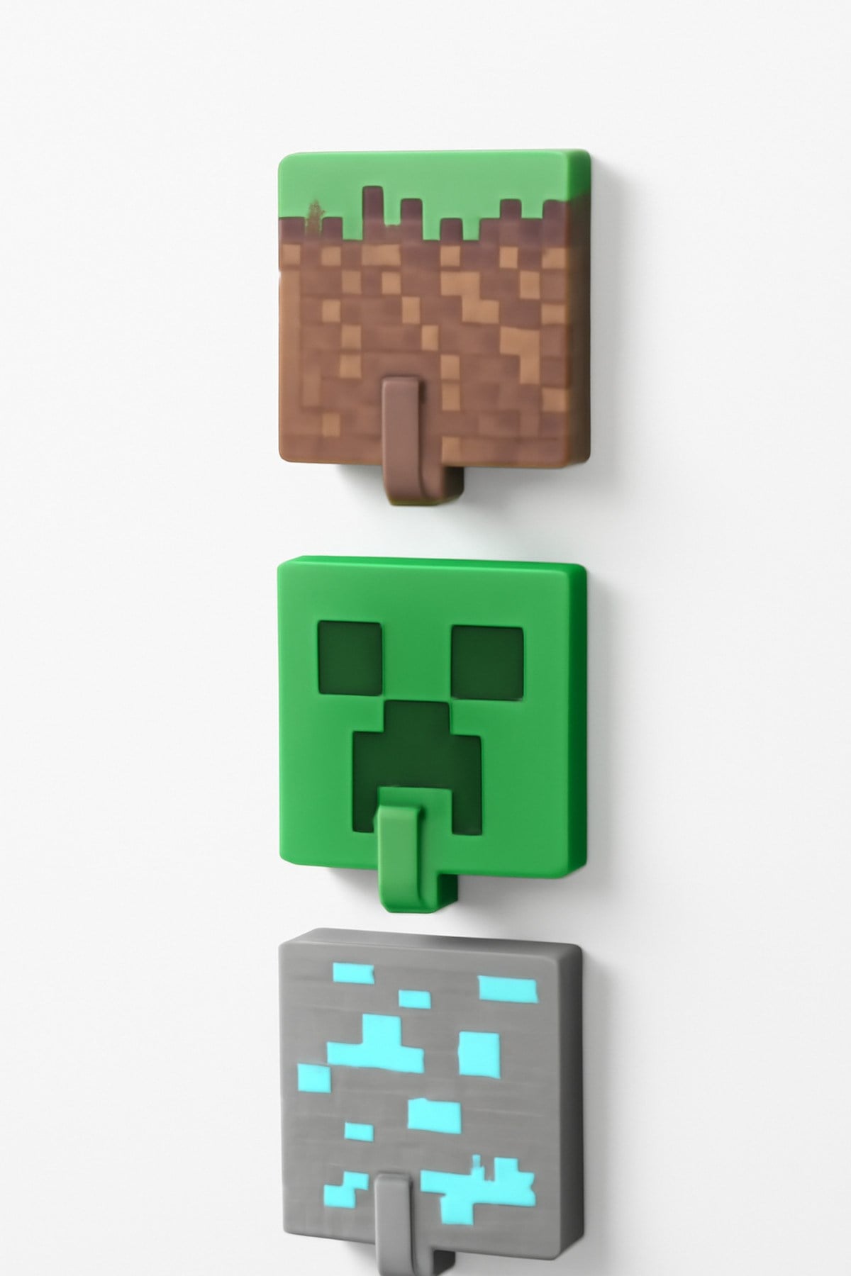 Minecraft Duvar Kancaları Seti Çocuk Odası 3D Baskı
