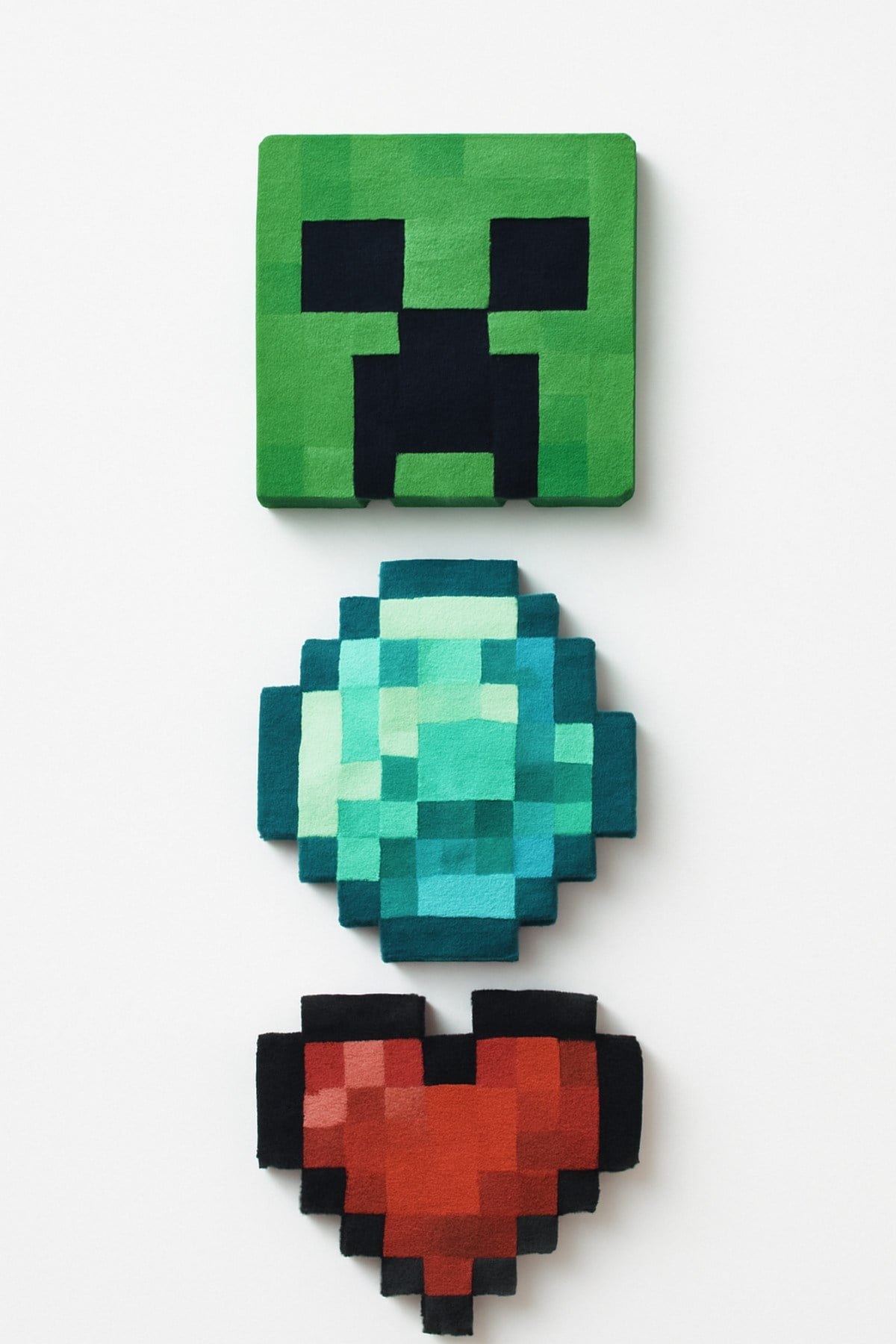 Minecraft Emoji Seti Mıknatıs 3lü Buzdolabı 3D Baskı