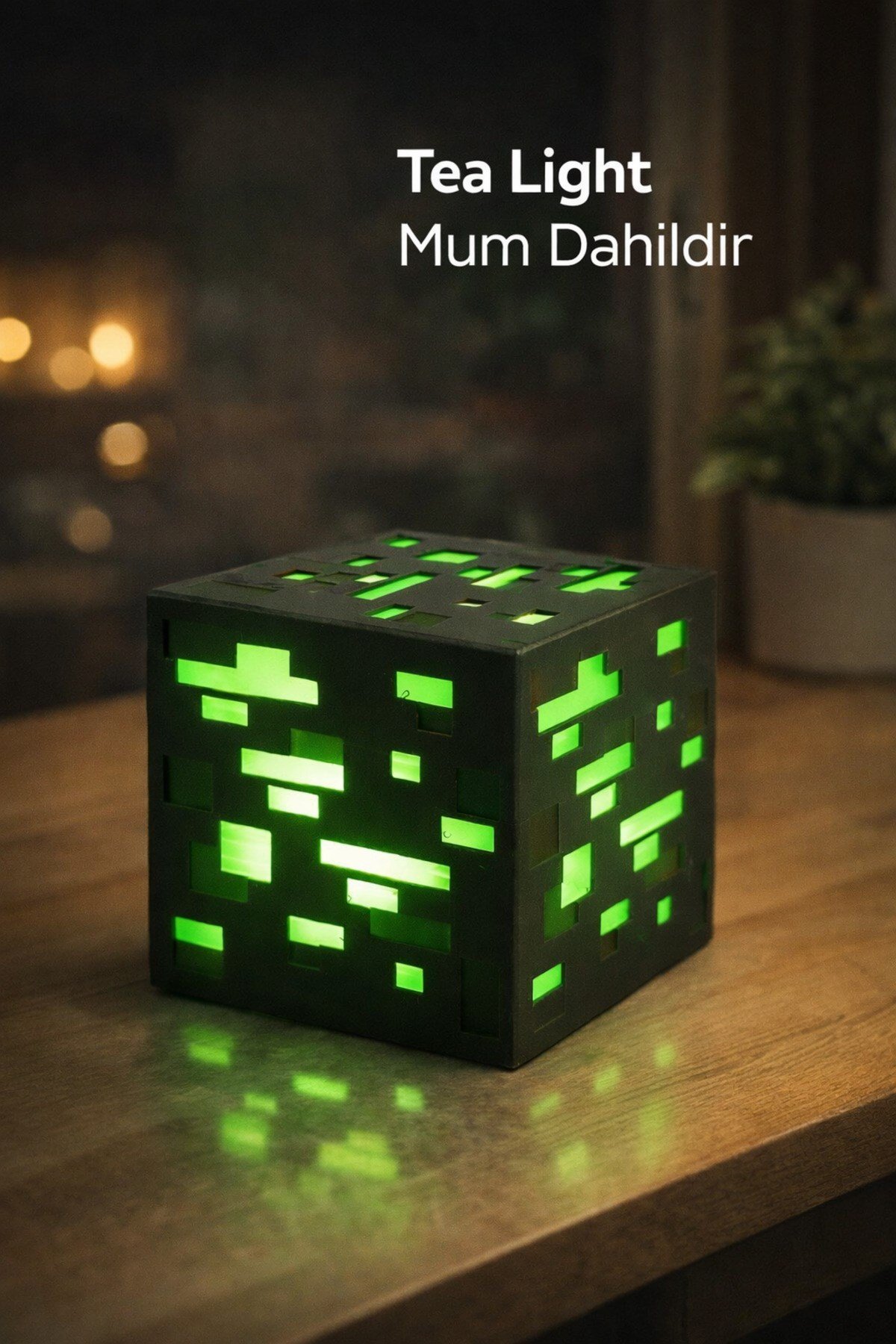 Minecraft Maden Blok - Ore - Işıklı Yeşil