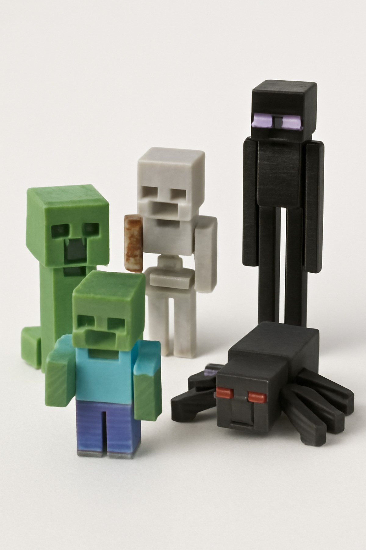 Minecraft Mob Mini Figür Seti 6lı Masa Dekor 3D Baskı
