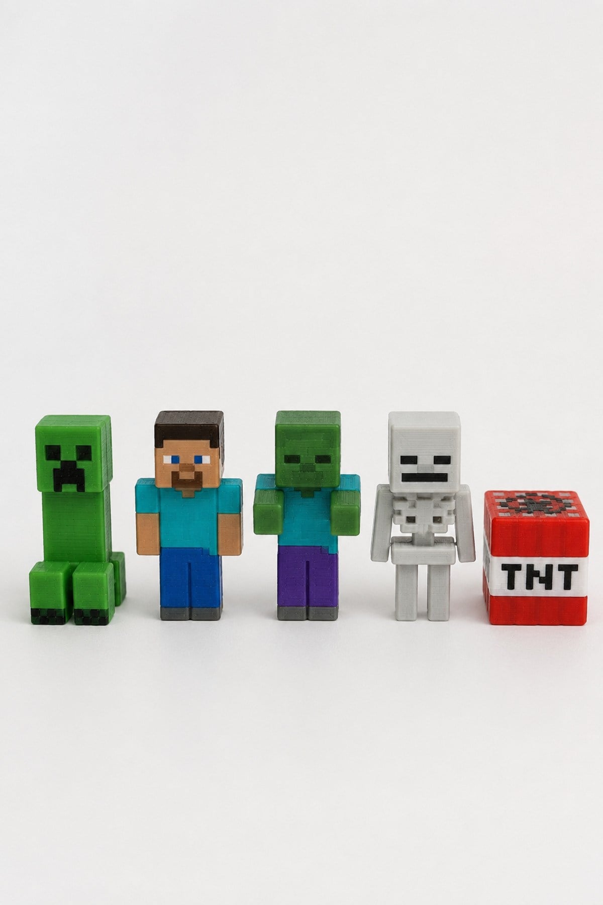 Minecraft Pasta Süsü Seti 5li 3D Baskı Doğum Günü Figür Seti