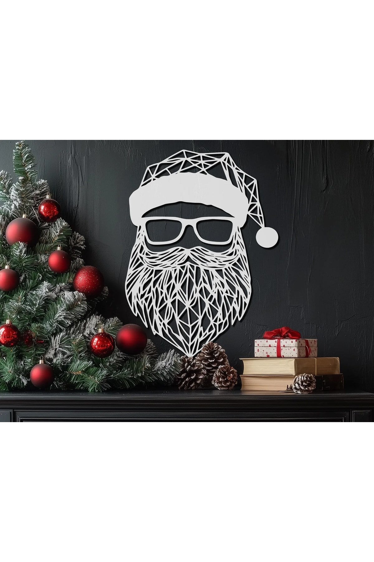 Noel Baba Yılbaşı Duvar Süsü