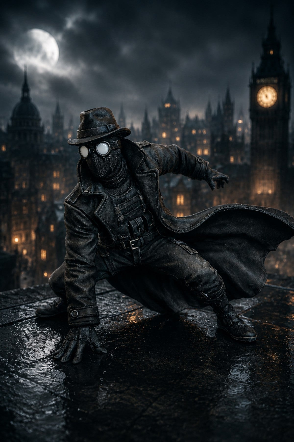 Spider Man Noir Figürü Örümcek Adam Dekoratif Obje