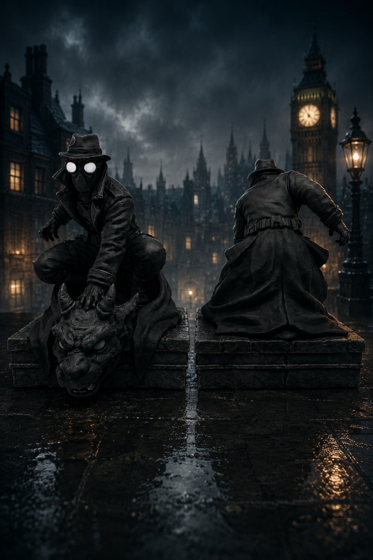 Spider-Man Noir Figürü Örümcek Adam Dekoratif Obje