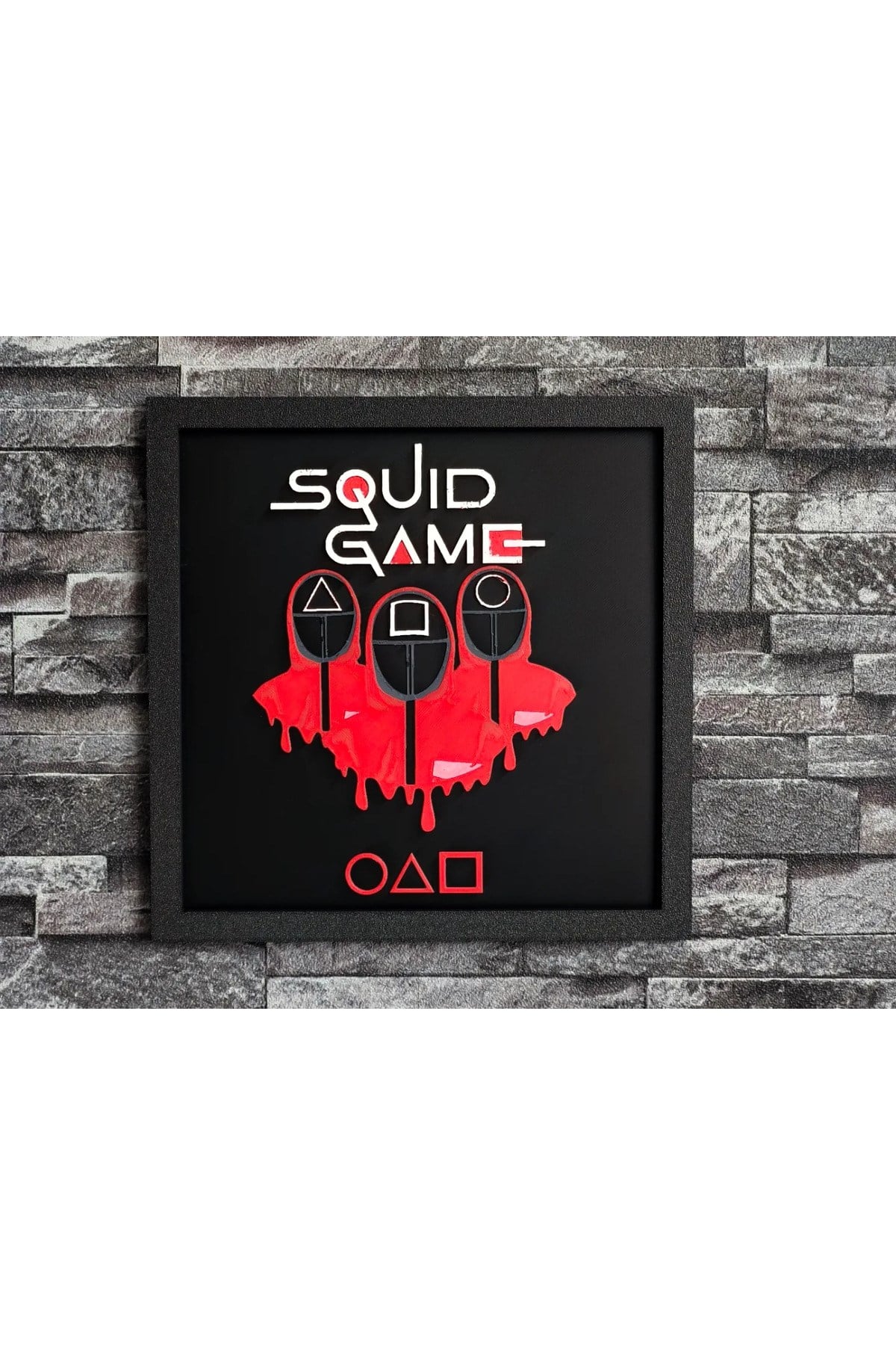 squid game kabartmalı tablo- plastik