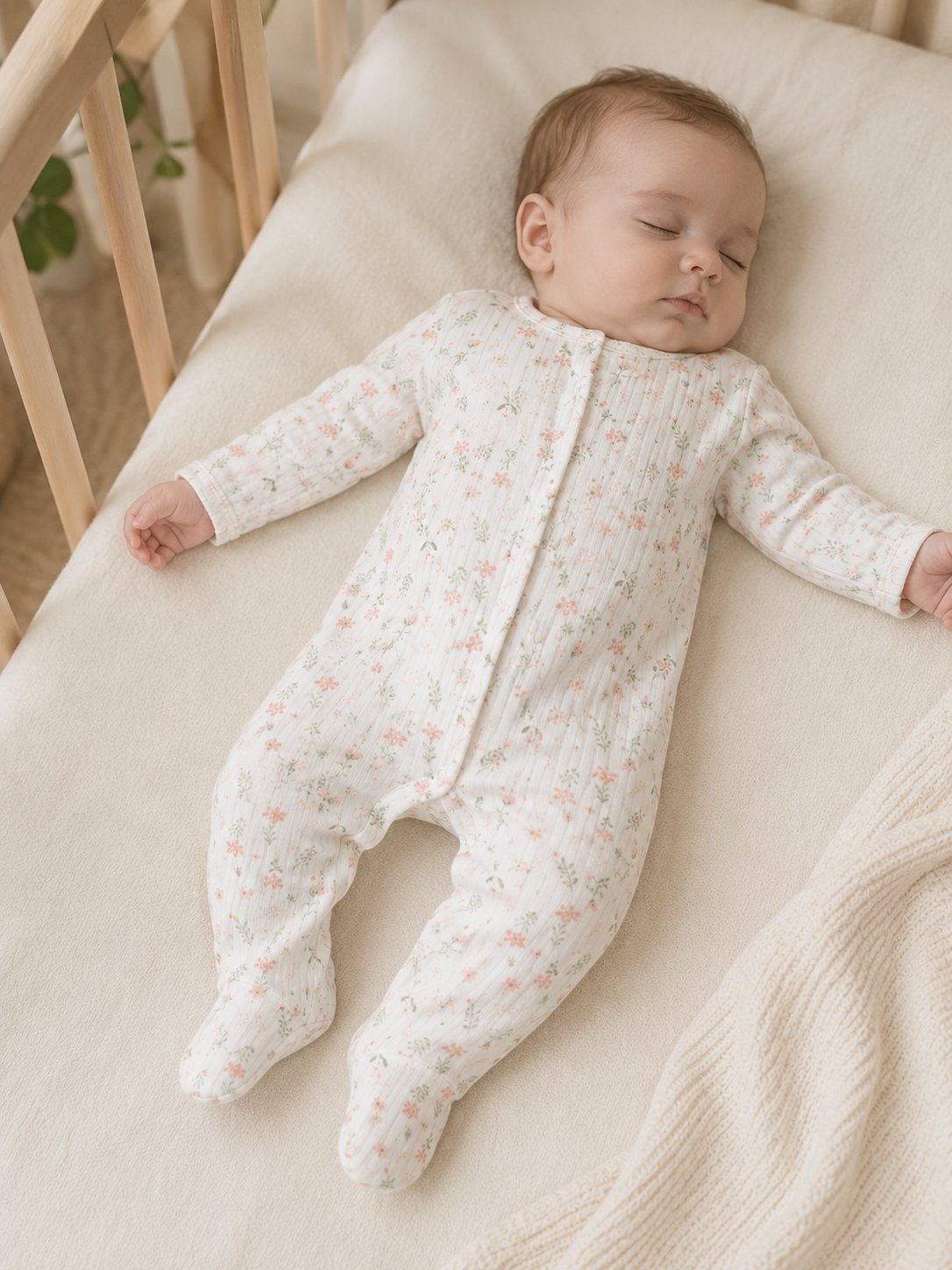 Kız Bebek Çok Renkli Örme Çiçekli Patikli 3'lü Tulum Seti