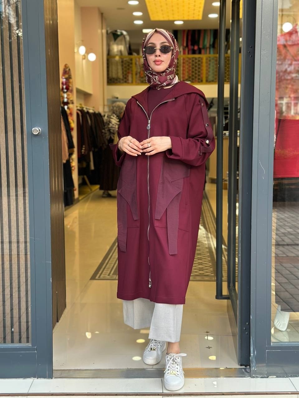 Ceremony 26K818 Bordo Fermuarlı Kap