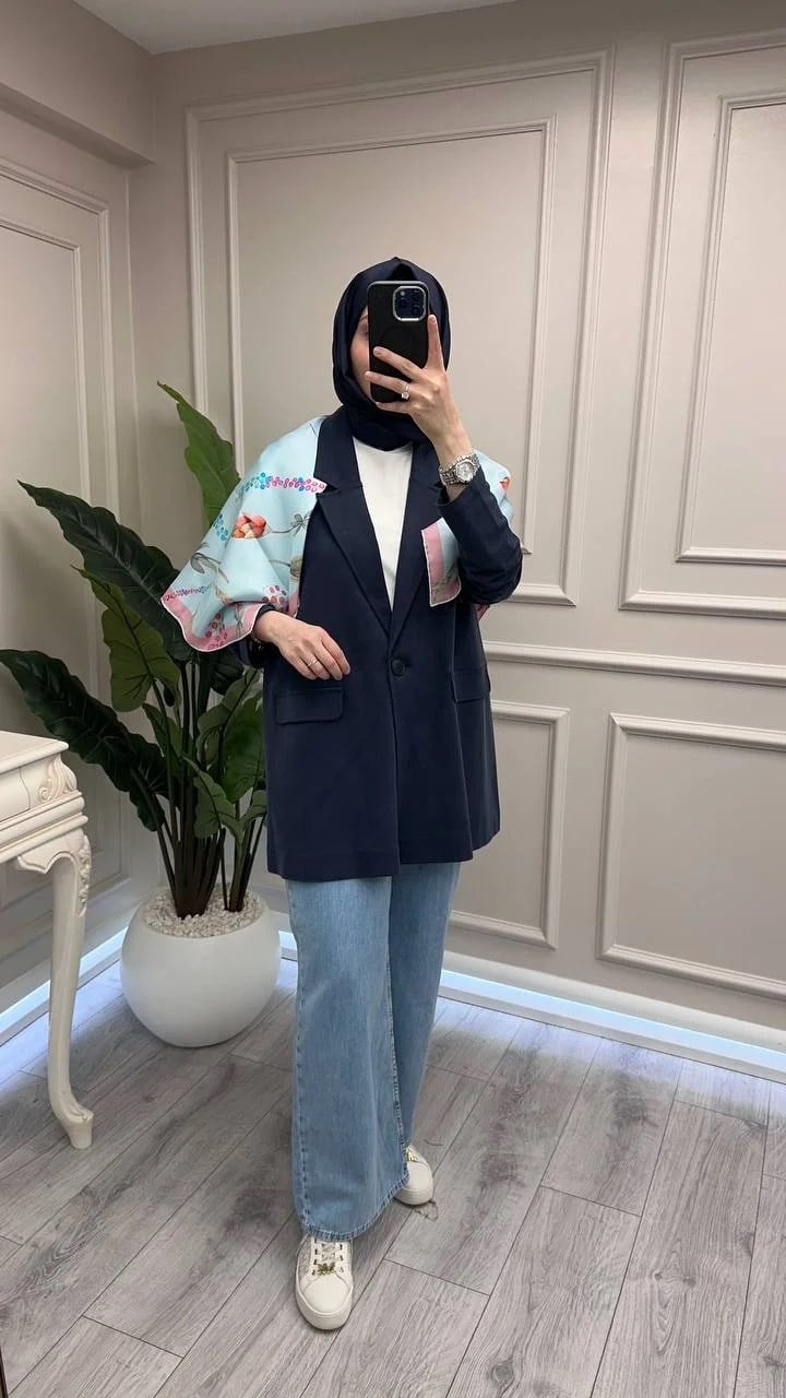 Ceremony 26Y878 Lacivert Tensel Lycell Blazer Ceket