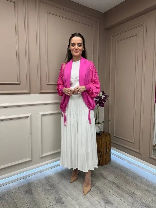 Ghisa 25YÖRHRK3157 Pembe Hırka