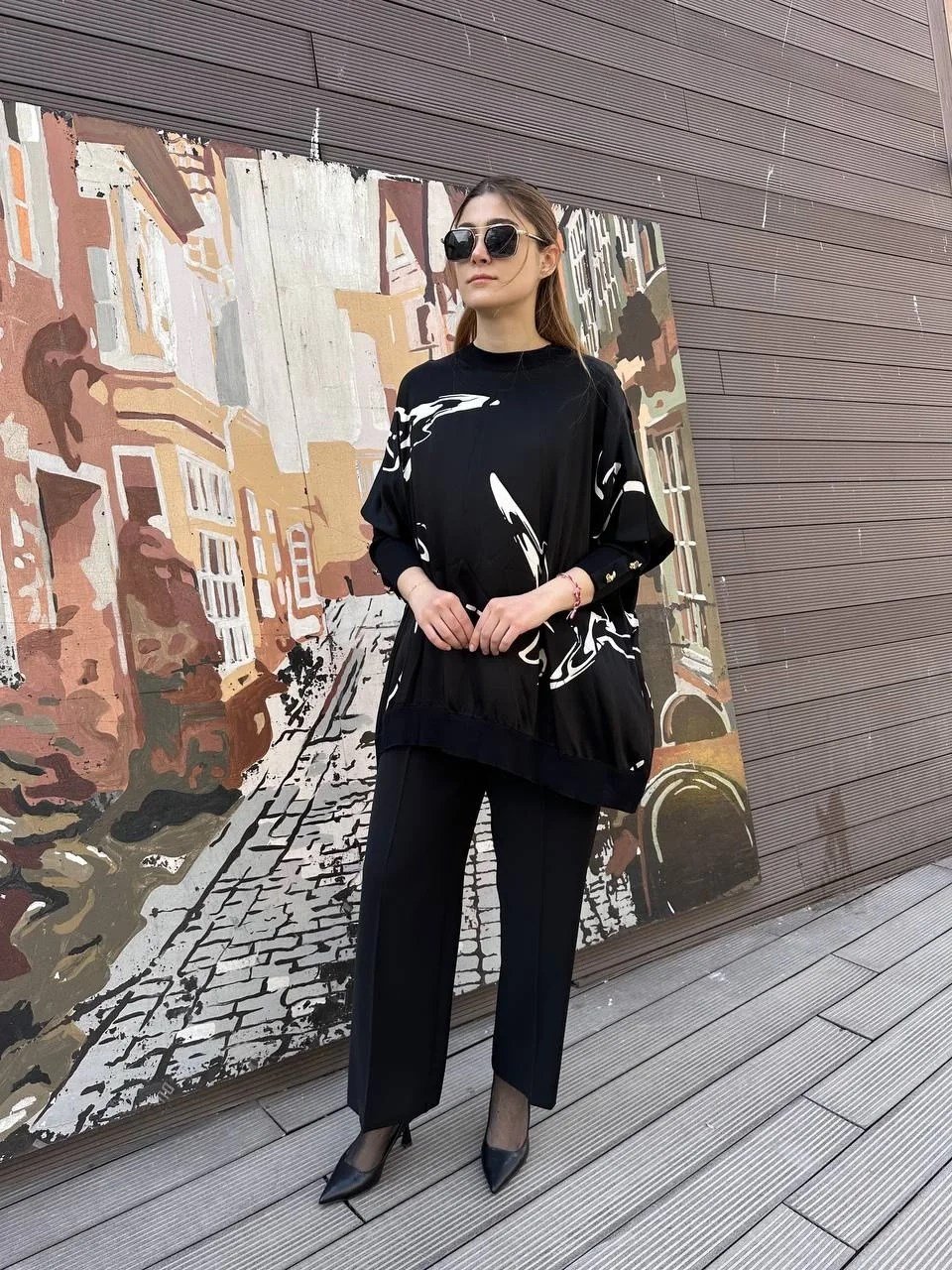 Ghisa 25YÖRTNK4016 Siyah Tunik