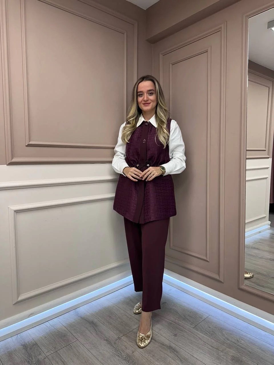 Ghisa 26KGSTKM3199 Mürdüm Yelekli Takım