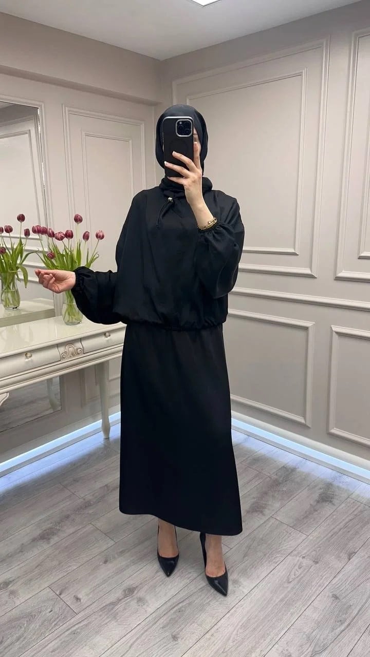 Ghisa 3610T4328 Siyah Yaka Detaylı Tunik
