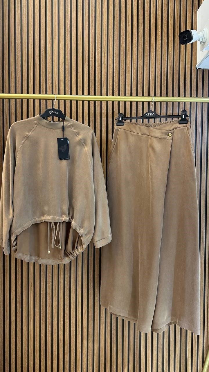 Ghisa 4710T9409 Pantalonu Kapaklı Camel Takım
