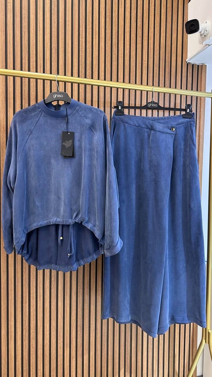 Ghisa 4710T9409 Pantalonu Kapaklı İndigo Takım