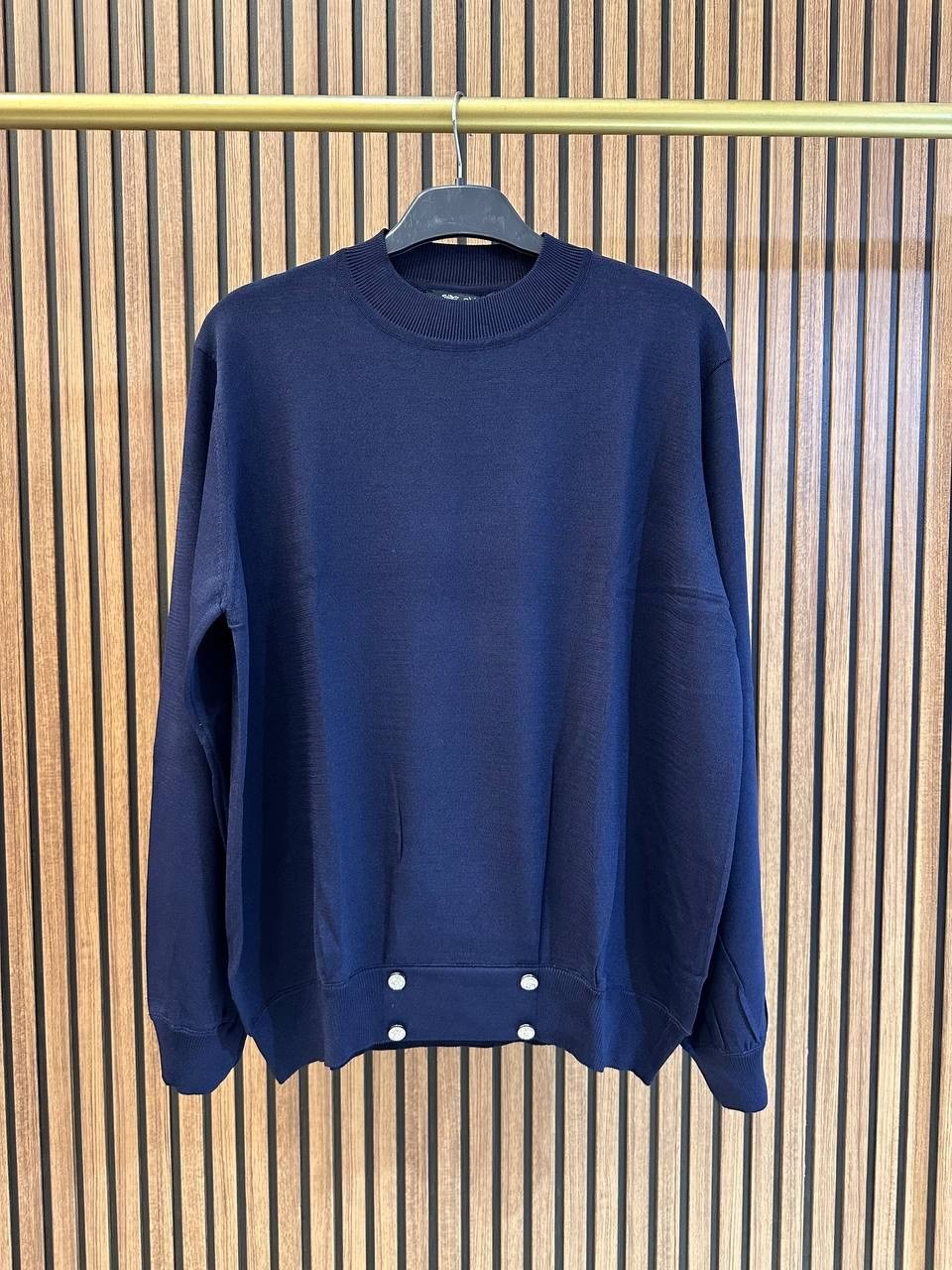 Ghisa 4720T4455 Lacivert Düğme Detaylı Triko Tunik