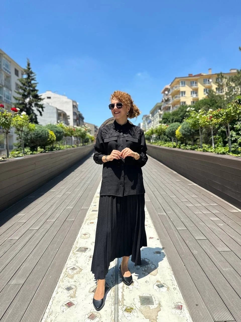 Heddy & Nurcan Çetin 23441 Siyah Güpür Detaylı İkili Takım