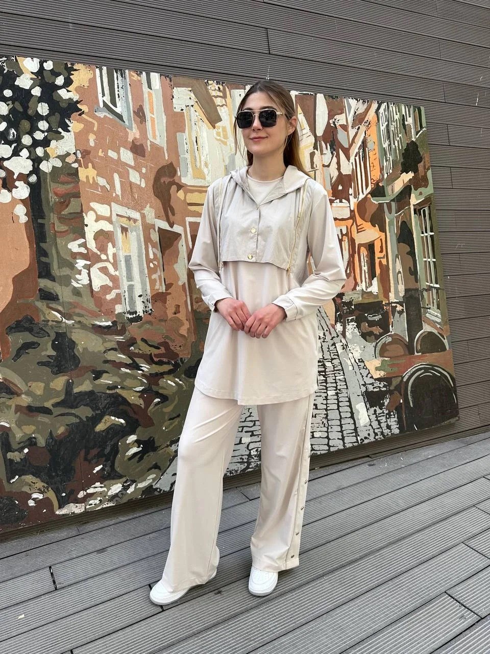 Hilay HLY0125Y101.019 Bej Latina Pantolonlu Takım
