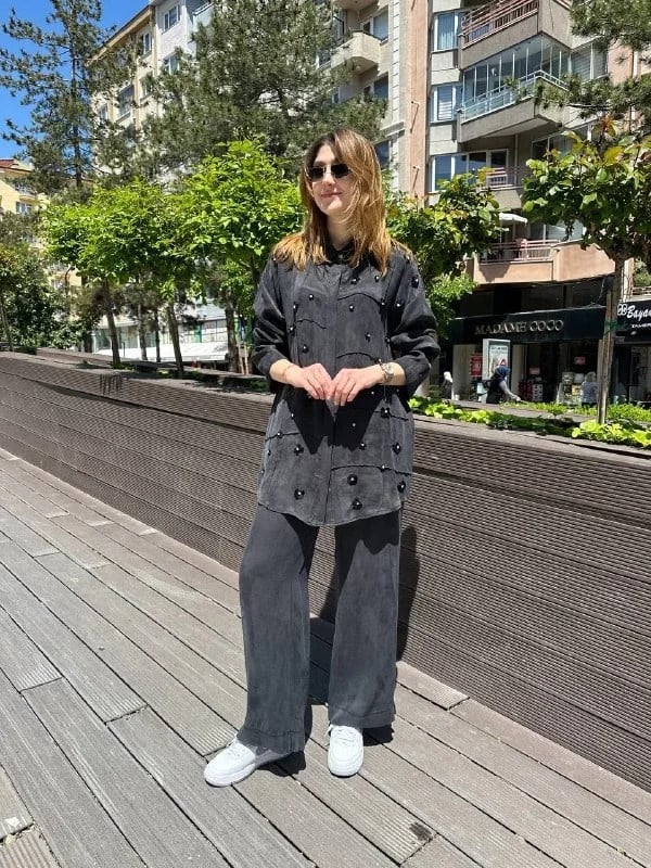 Hilay HLY0125Y101.025 Siyah Felix Pantolonlu Takım