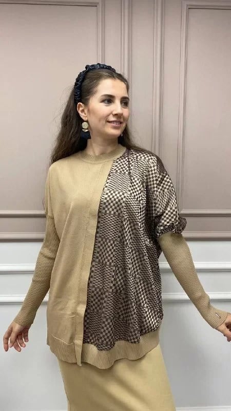 İnvee 6248 Camel Rayon Tunik