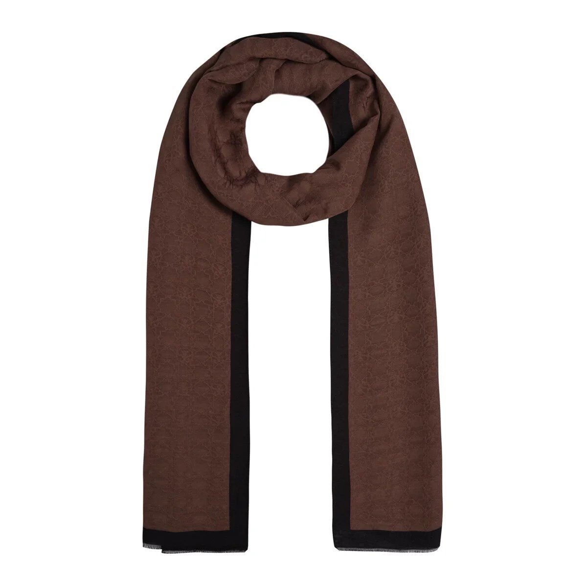 İpekevi 04356 Acı Kahve Dört Mevsim Monogram Şal