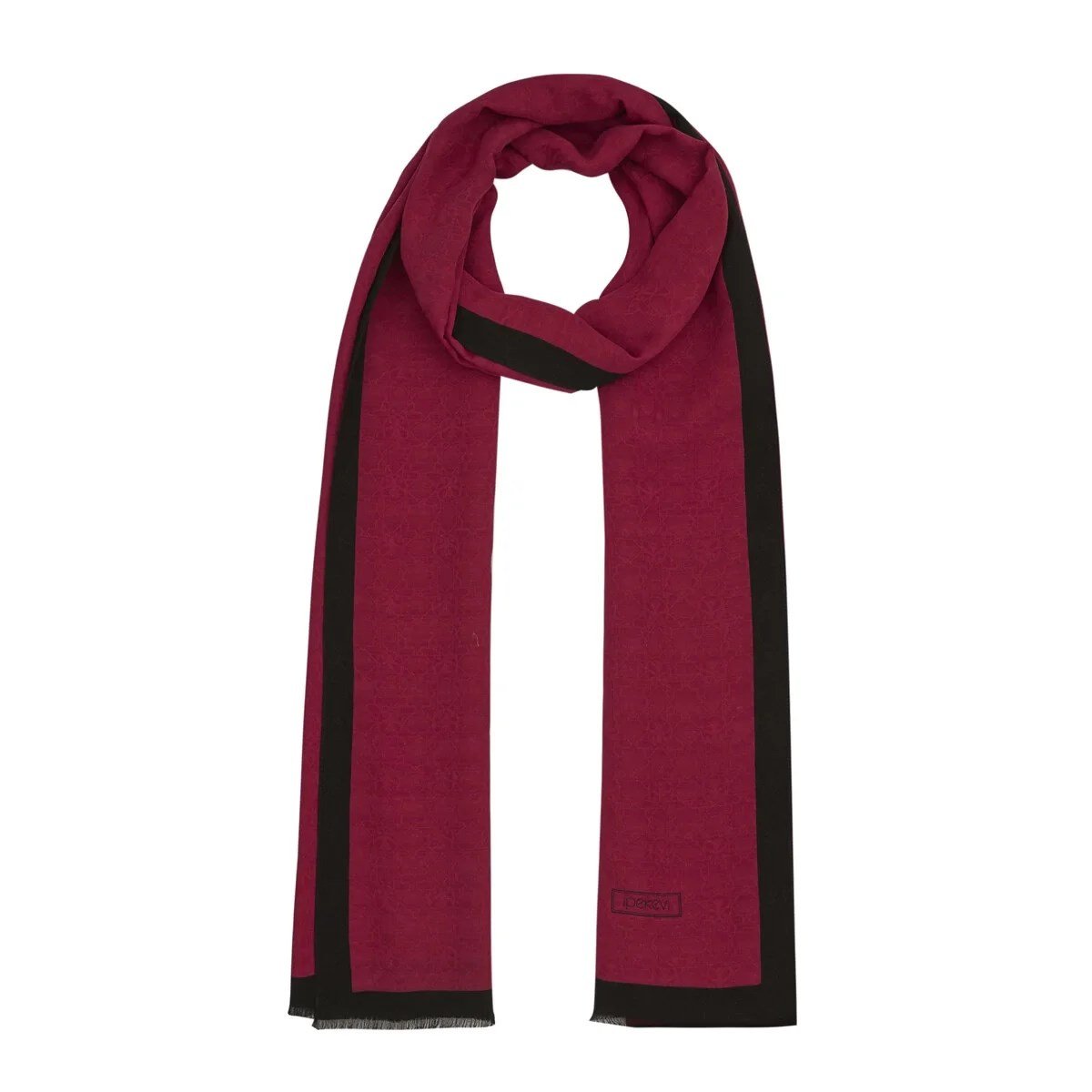 İpekevi 04356 Bordo Dört Mevsim Monogram Şal