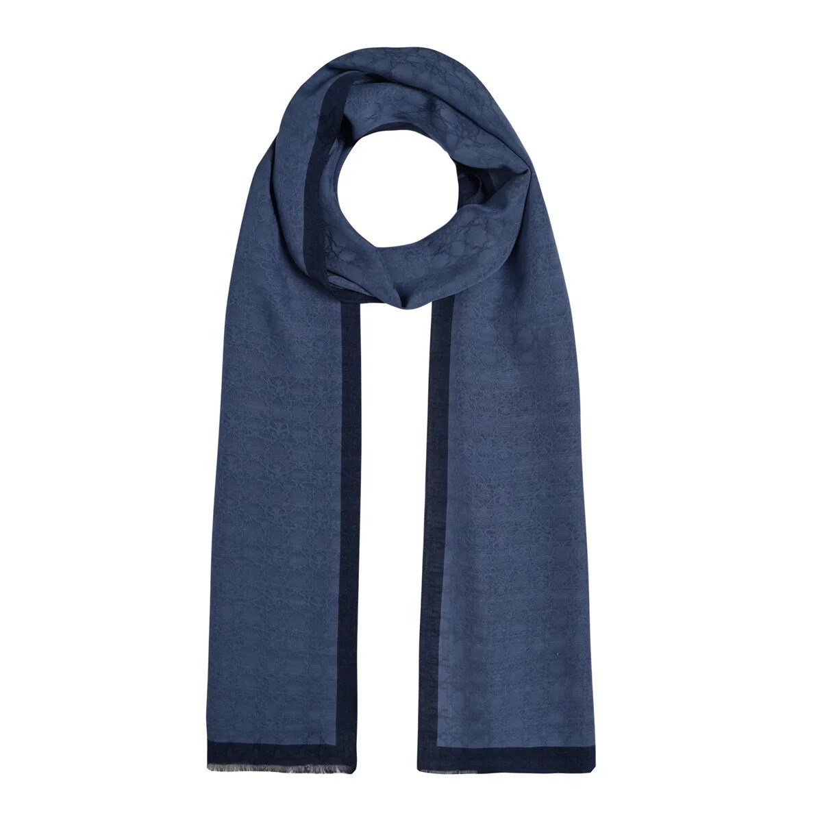 İpekevi 04356 Kot Mavisi Dört Mevsim Monogram Şal