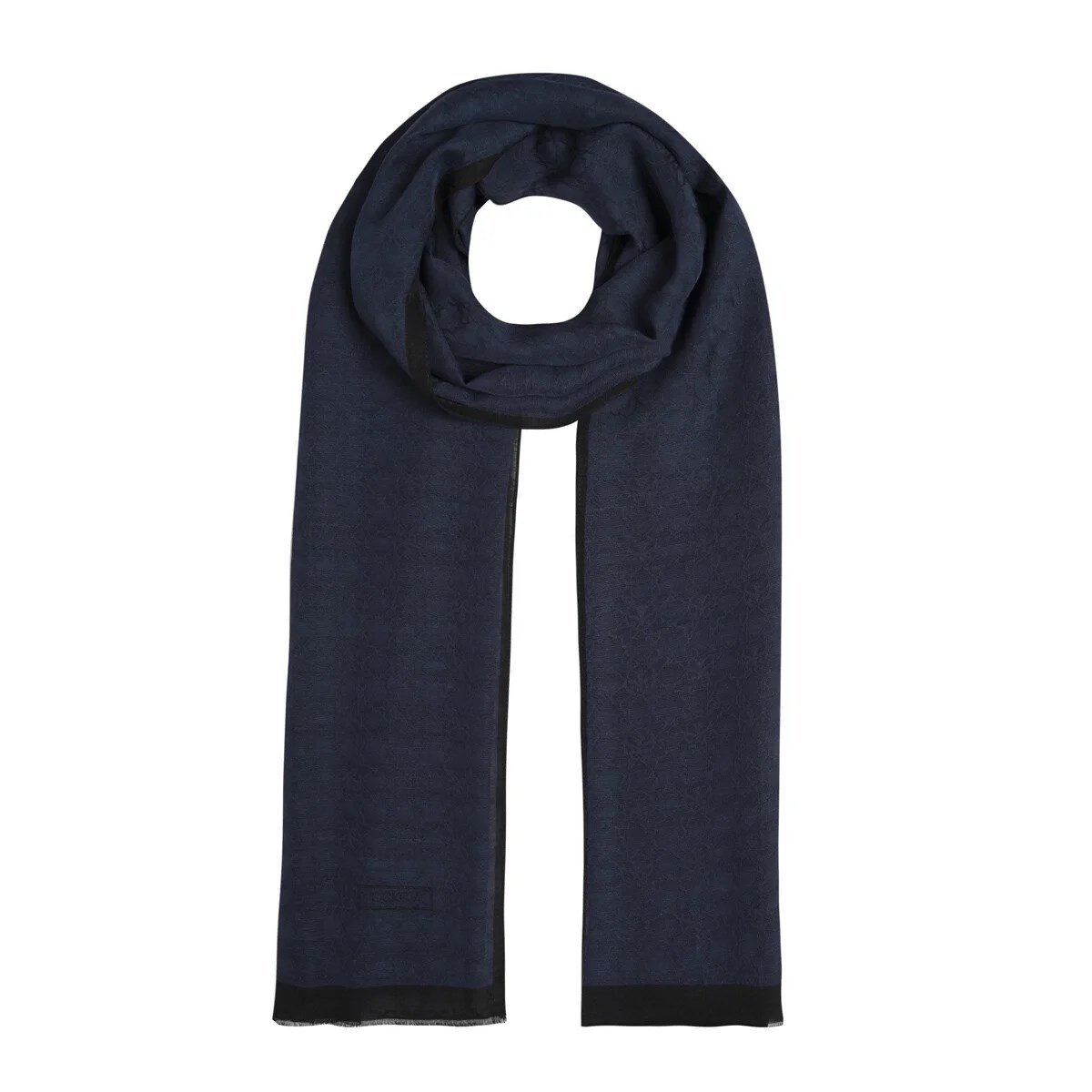 İpekevi 04356 Koyu Lacivert Dört Mevsim Monogram Şal