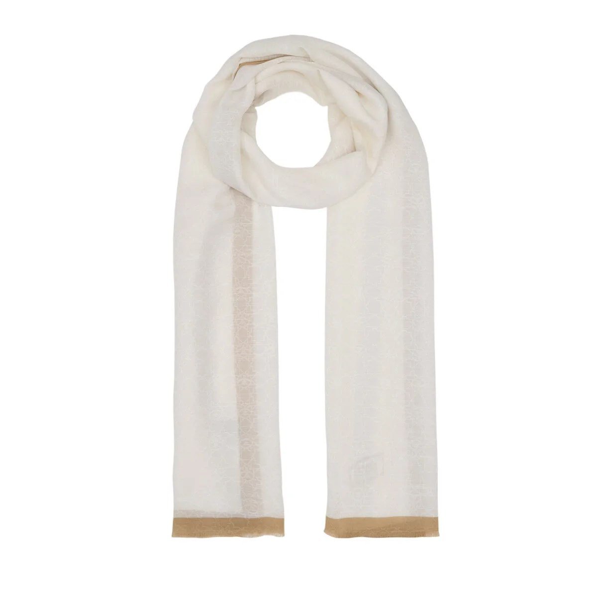 İpekevi 04356 Krem Dört Mevsim Monogram Şal