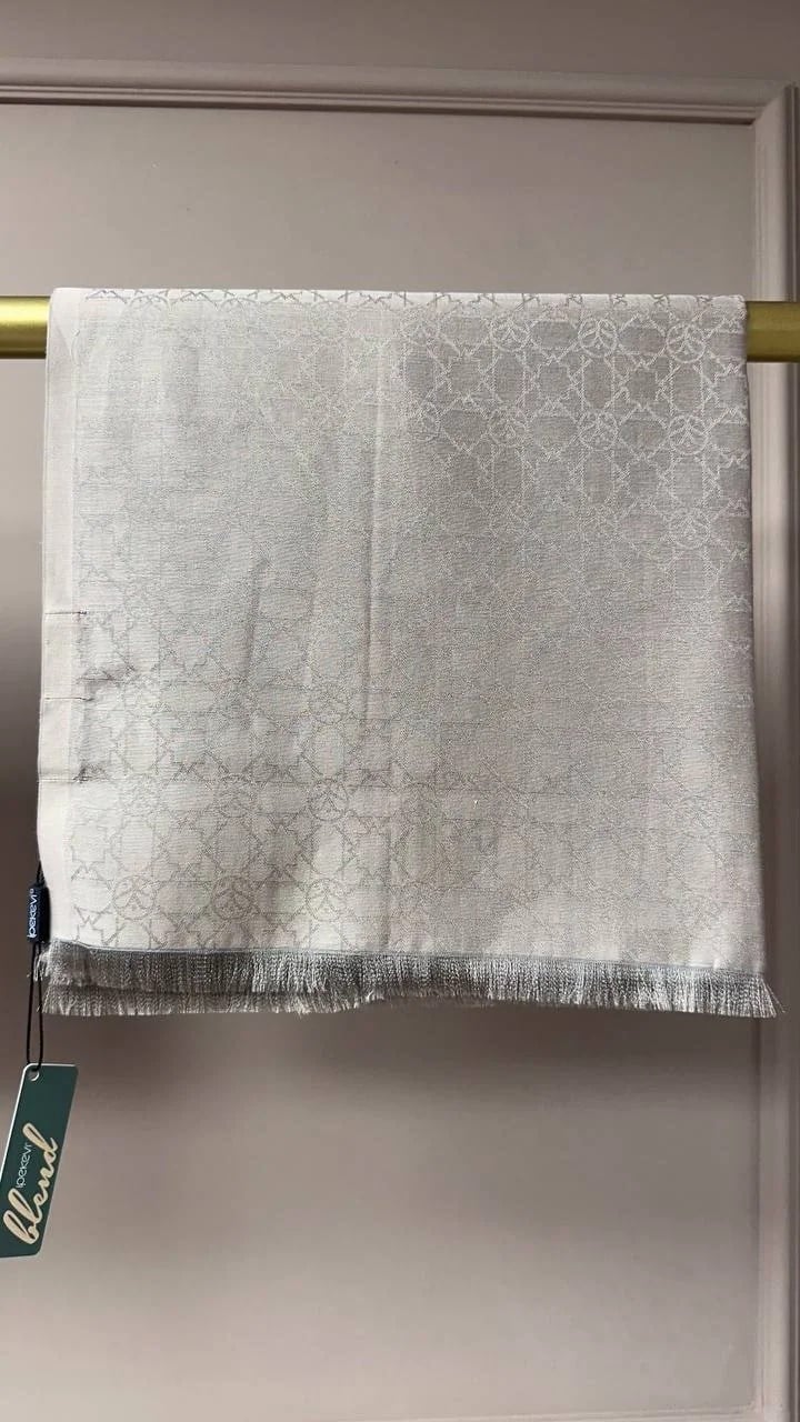 İpekevi 07634 Açık Vizon Mini Seljuk Monogram Desenli Şal