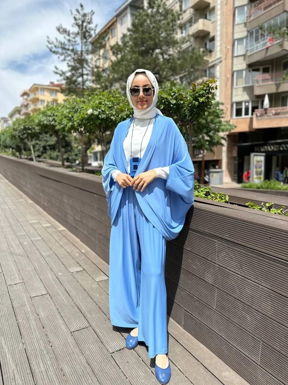 Kahma 24Y14054 Mavi Sandy Kumaş İkili Takım
