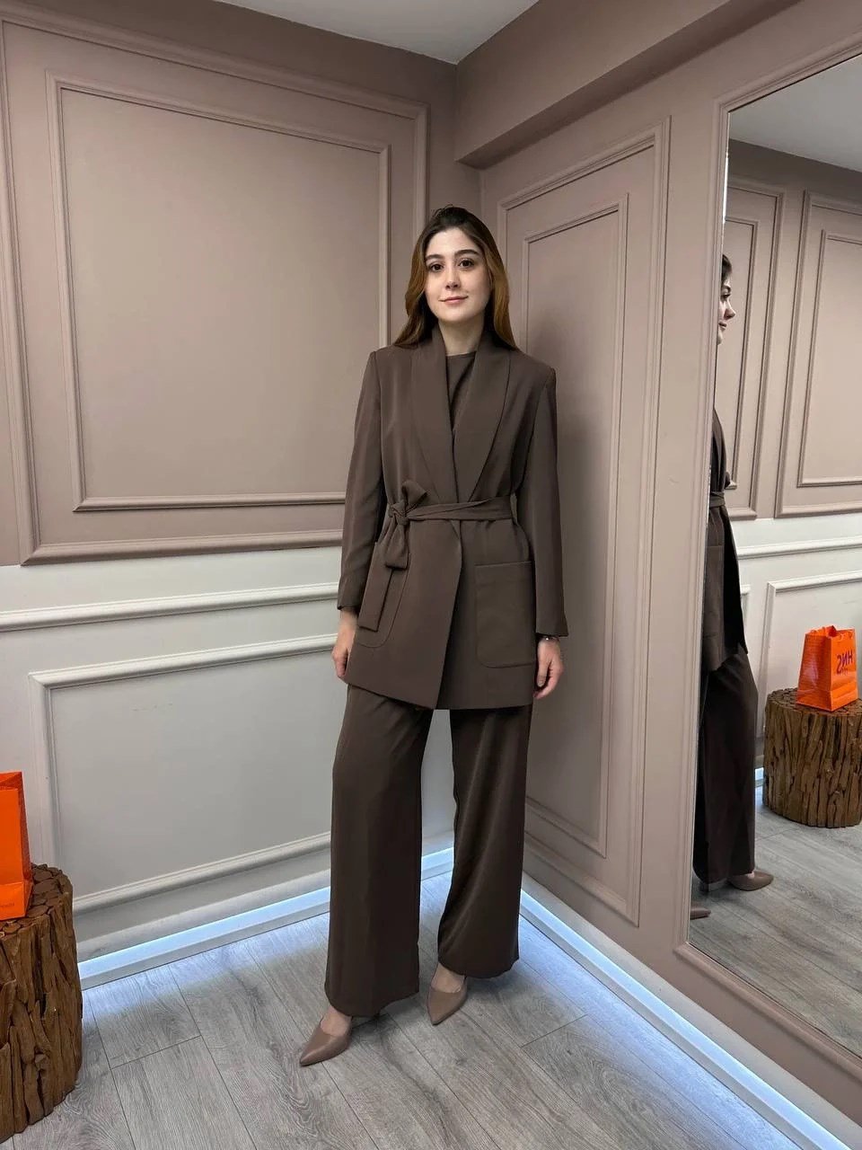 Lisa Exclusive 5045 Kahve Üçlü Takım