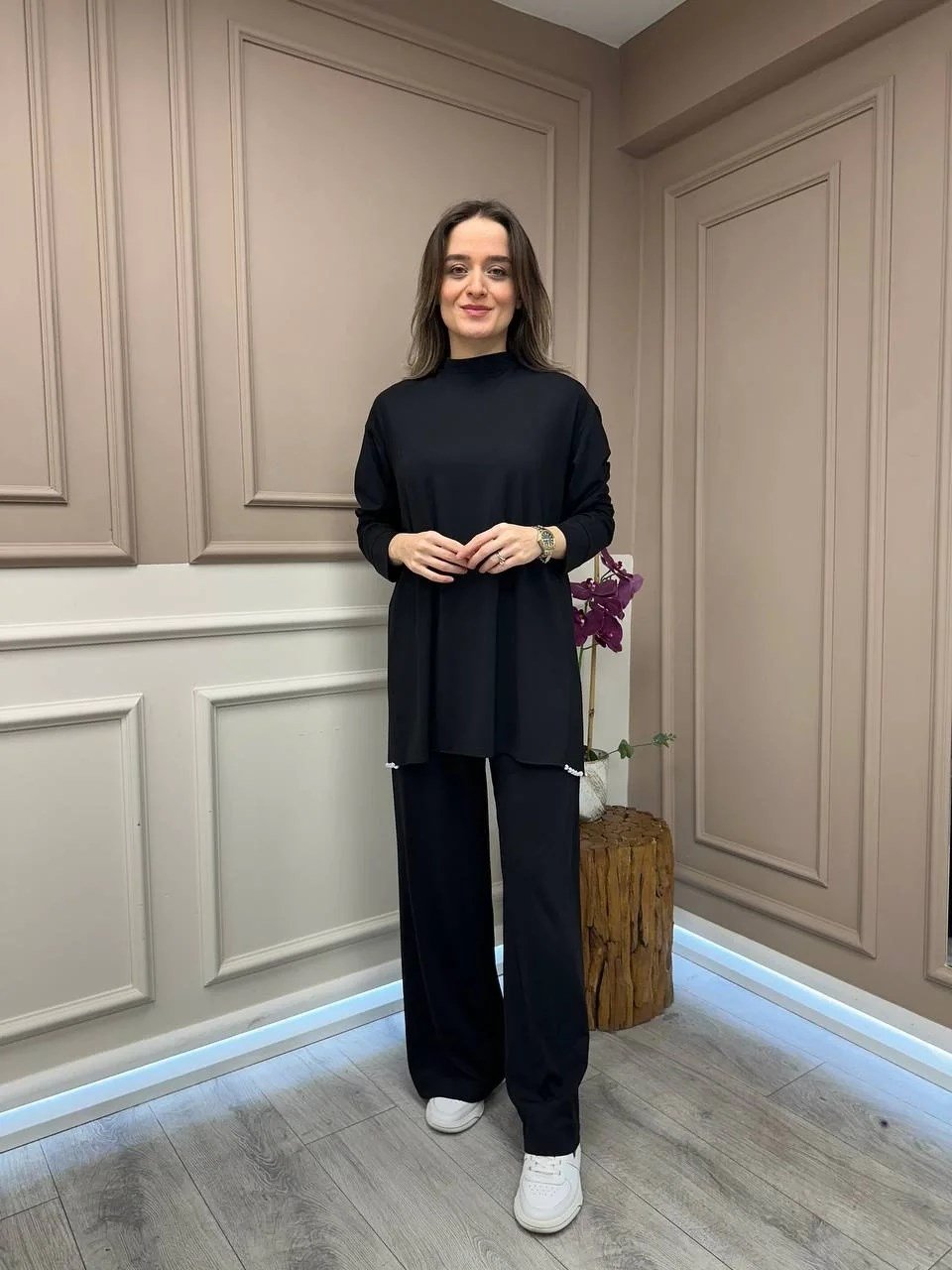 Lisa Exclusive 5118 Siyah İncili Takım
