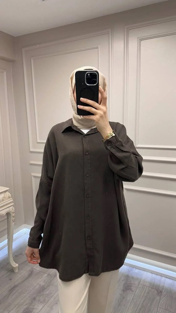 Magazin 7351 Kahve Tensel Gömlek