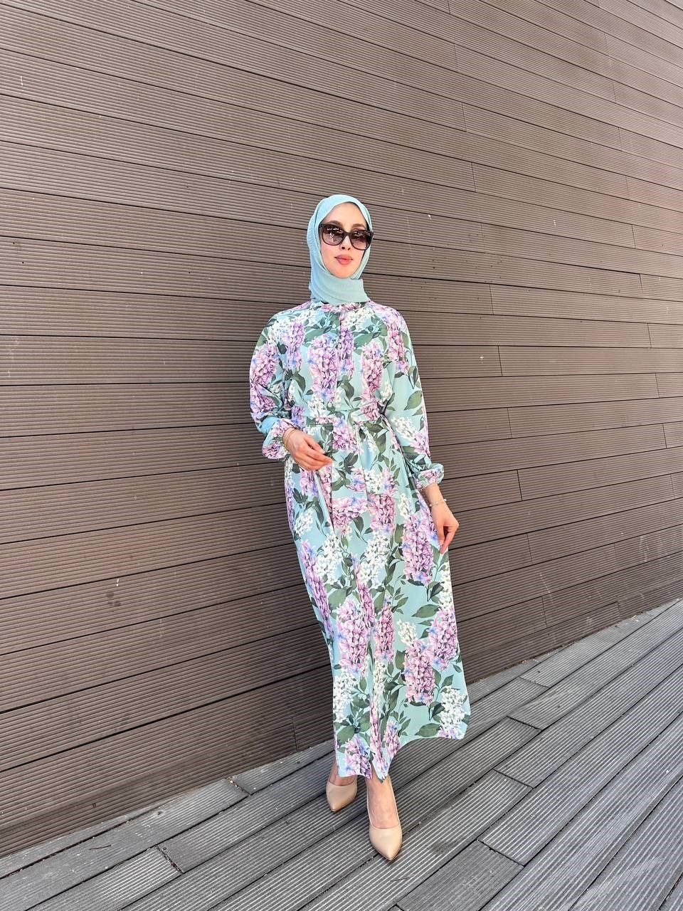 Merwish MRW1803 Pembe Lady Krep Elbise
