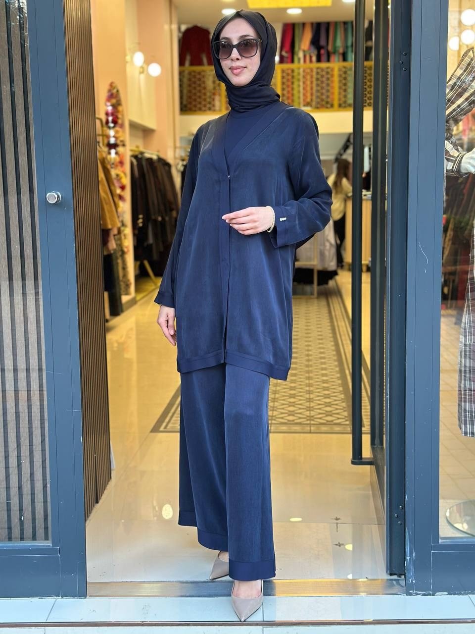 Miss Dalida 3260802 Triko İçlikli Lacivert Hırka