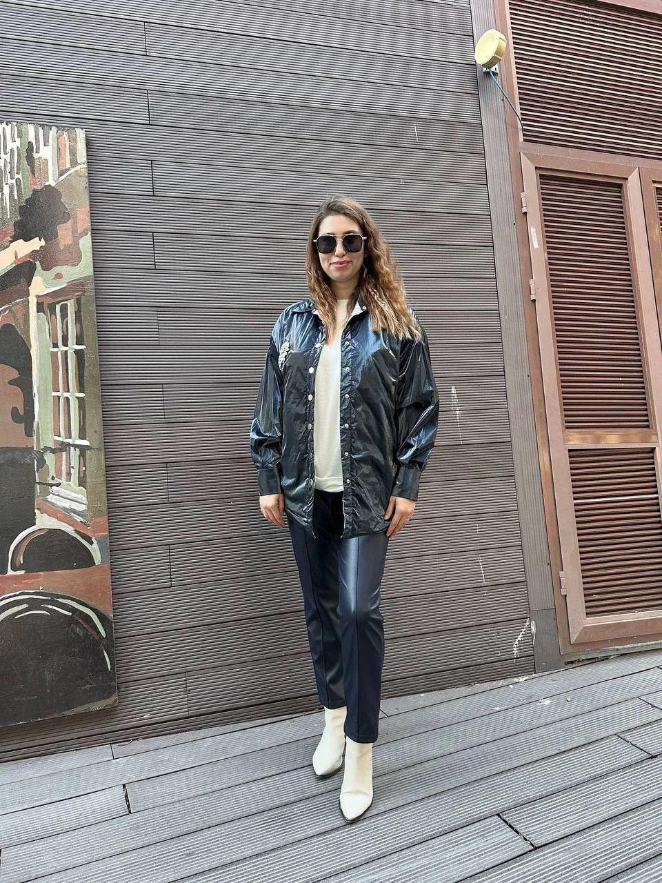 Missemramiss K4654 Lacivert Kapitone İnce Kap