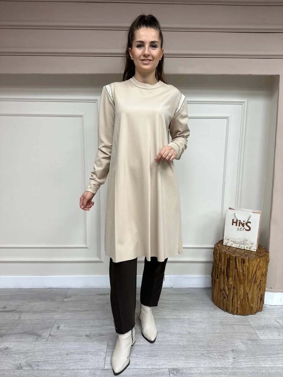 Misswhence 31115 Kahverengi Yan Detaylı Pantolon