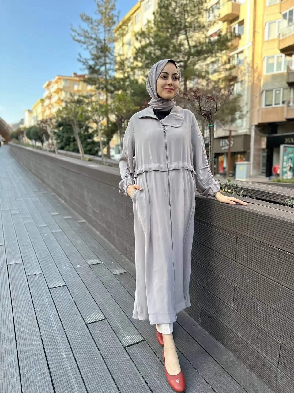Misswhence 35516 Vizon Arkası Pilise Detaylı Kap